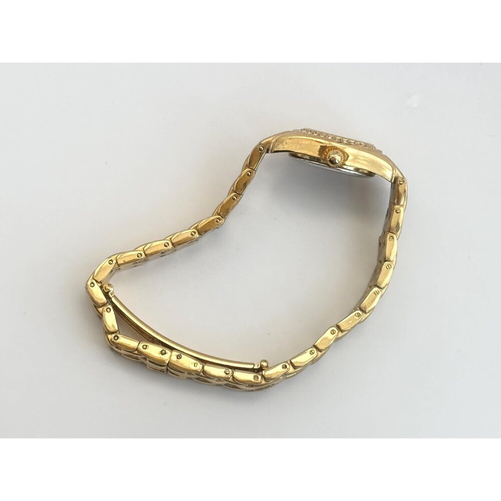 Vanity Fair Rhinestone Framed Gold T Stretch Vintage Wristwatch - 19mm - WORKS! - Picture 10 of 16